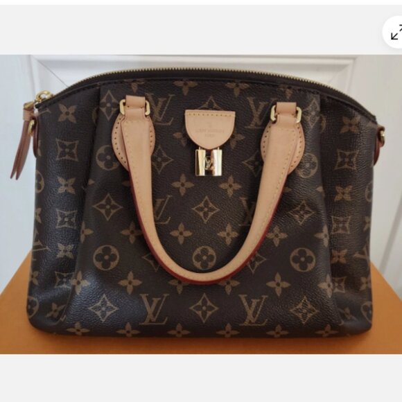 Louis Vuitton Rivoli NV PM Monogram Purse Bag With Tan Accents Authentic - Picture 3 of 16
